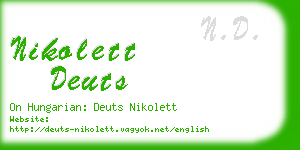 nikolett deuts business card